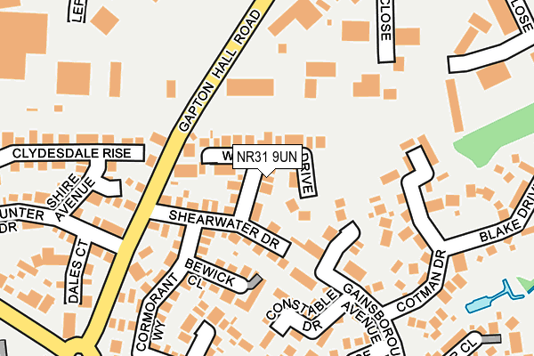 NR31 9UN map - OS OpenMap – Local (Ordnance Survey)