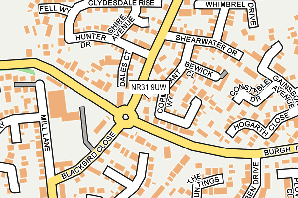 NR31 9UW map - OS OpenMap – Local (Ordnance Survey)