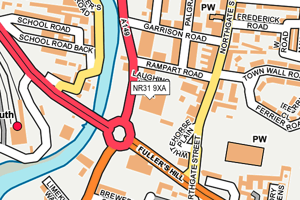 NR31 9XA map - OS OpenMap – Local (Ordnance Survey)