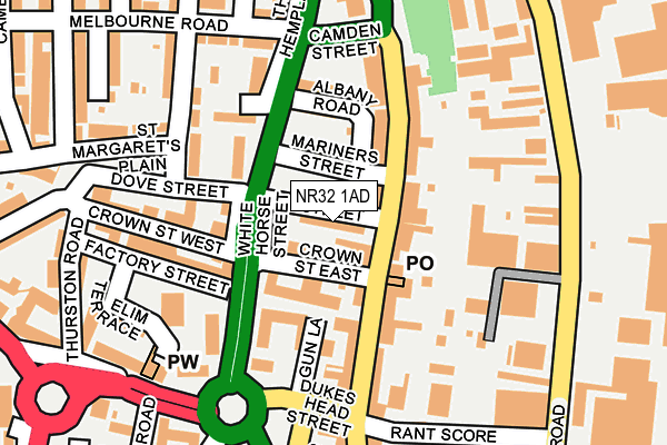 NR32 1AD map - OS OpenMap – Local (Ordnance Survey)
