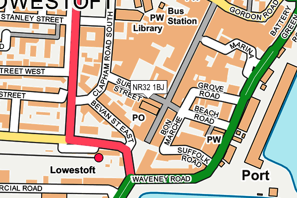 NR32 1BJ map - OS OpenMap – Local (Ordnance Survey)