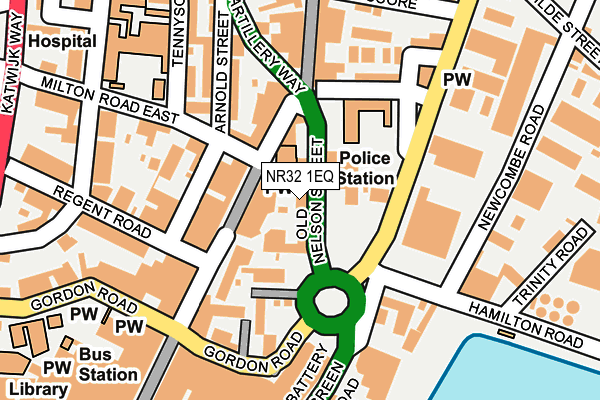 NR32 1EQ map - OS OpenMap – Local (Ordnance Survey)