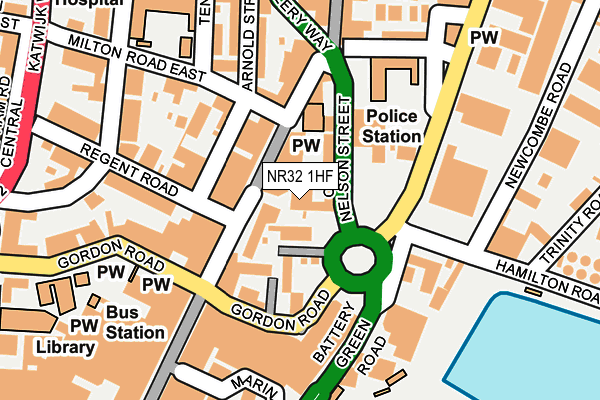NR32 1HF map - OS OpenMap – Local (Ordnance Survey)