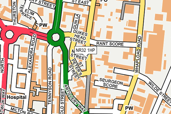 NR32 1HP map - OS OpenMap – Local (Ordnance Survey)