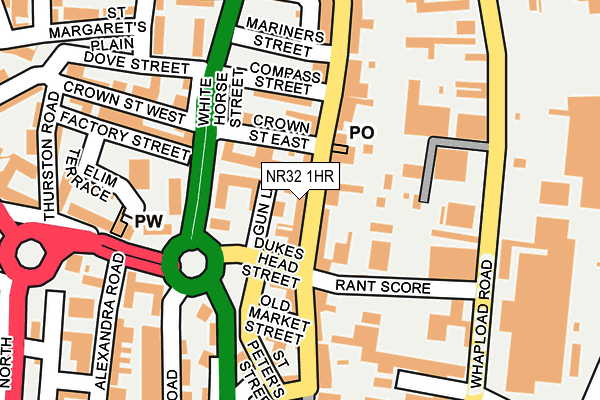 NR32 1HR map - OS OpenMap – Local (Ordnance Survey)