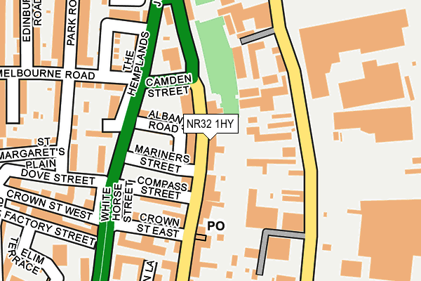 NR32 1HY map - OS OpenMap – Local (Ordnance Survey)