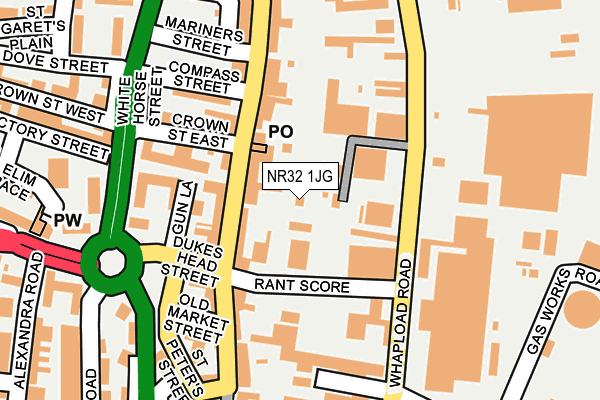 NR32 1JG map - OS OpenMap – Local (Ordnance Survey)