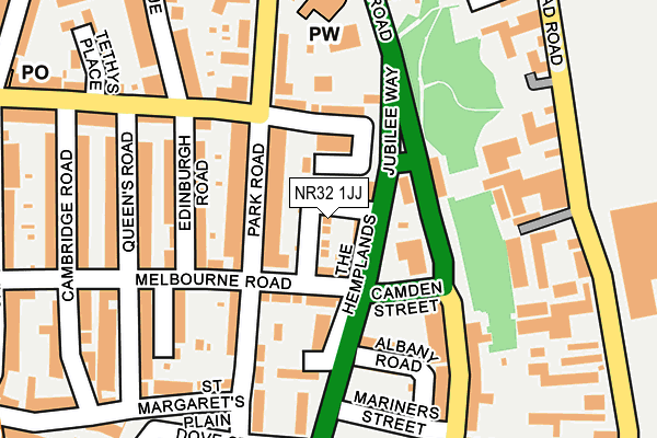 NR32 1JJ map - OS OpenMap – Local (Ordnance Survey)