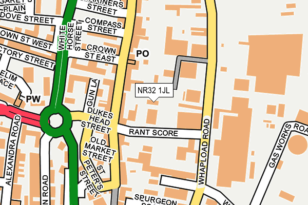 NR32 1JL map - OS OpenMap – Local (Ordnance Survey)