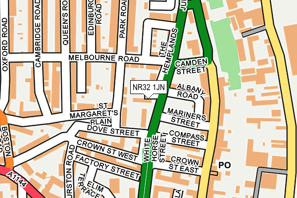 NR32 1JN map - OS OpenMap – Local (Ordnance Survey)