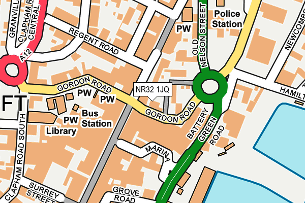 NR32 1JQ map - OS OpenMap – Local (Ordnance Survey)