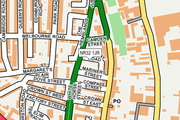 NR32 1JR map - OS OpenMap – Local (Ordnance Survey)