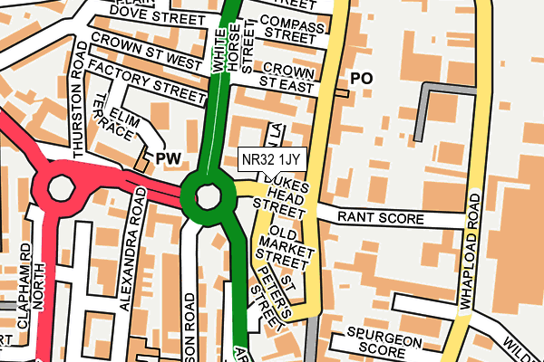 NR32 1JY map - OS OpenMap – Local (Ordnance Survey)