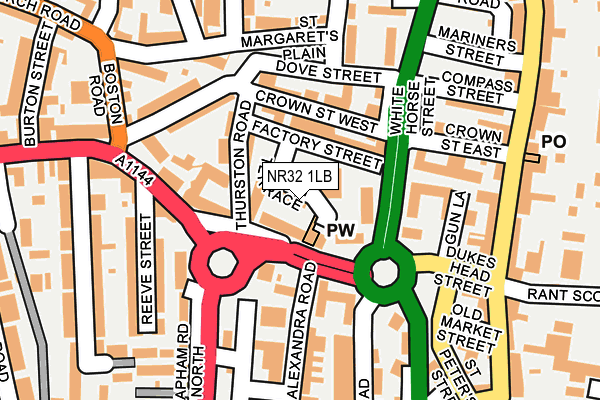 NR32 1LB map - OS OpenMap – Local (Ordnance Survey)