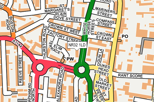 NR32 1LD map - OS OpenMap – Local (Ordnance Survey)