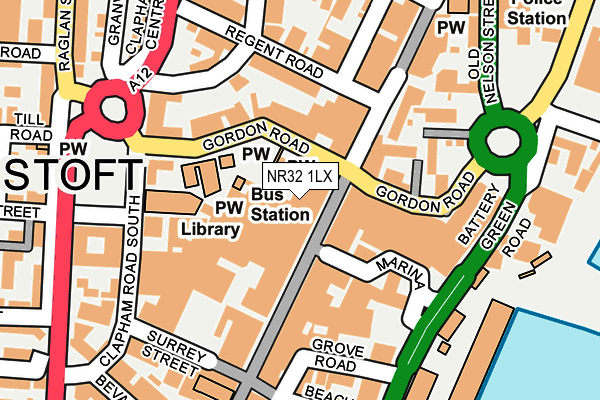 NR32 1LX map - OS OpenMap – Local (Ordnance Survey)