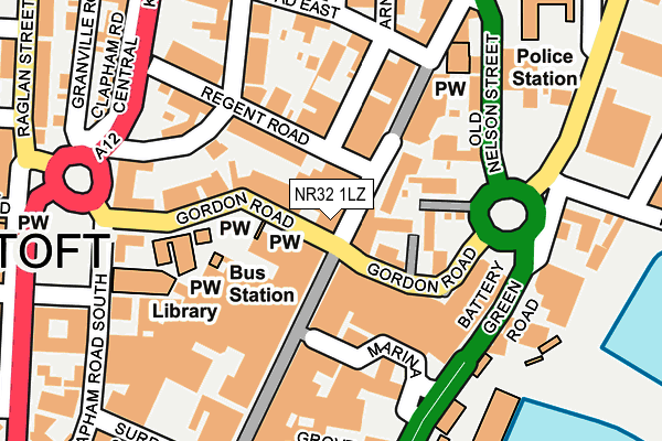 NR32 1LZ map - OS OpenMap – Local (Ordnance Survey)