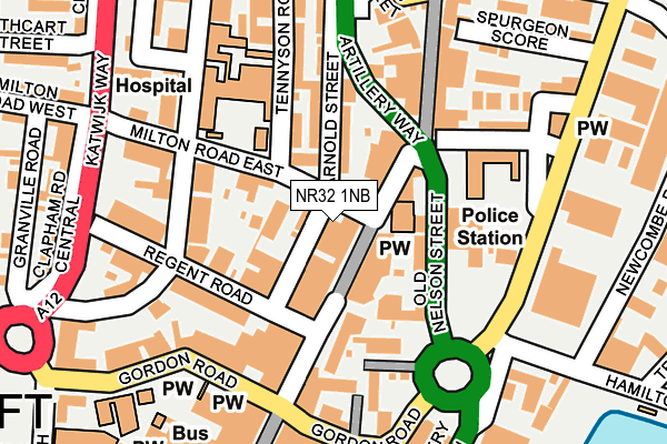 NR32 1NB map - OS OpenMap – Local (Ordnance Survey)