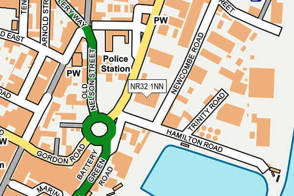 NR32 1NN map - OS OpenMap – Local (Ordnance Survey)