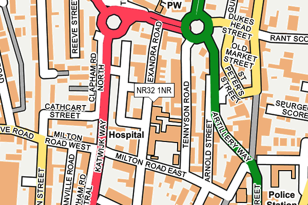 NR32 1NR map - OS OpenMap – Local (Ordnance Survey)