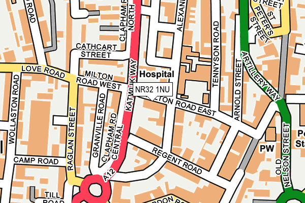 NR32 1NU map - OS OpenMap – Local (Ordnance Survey)