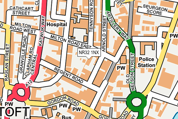 NR32 1NX map - OS OpenMap – Local (Ordnance Survey)