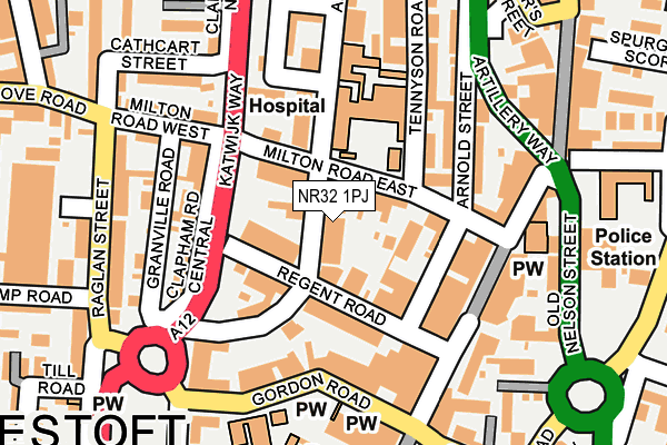 NR32 1PJ map - OS OpenMap – Local (Ordnance Survey)