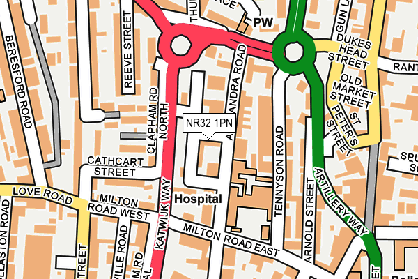 NR32 1PN map - OS OpenMap – Local (Ordnance Survey)
