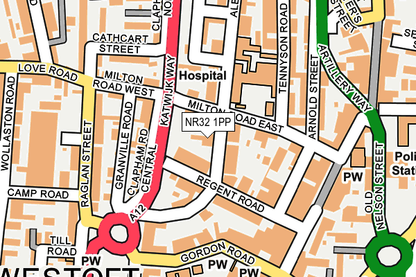 NR32 1PP map - OS OpenMap – Local (Ordnance Survey)