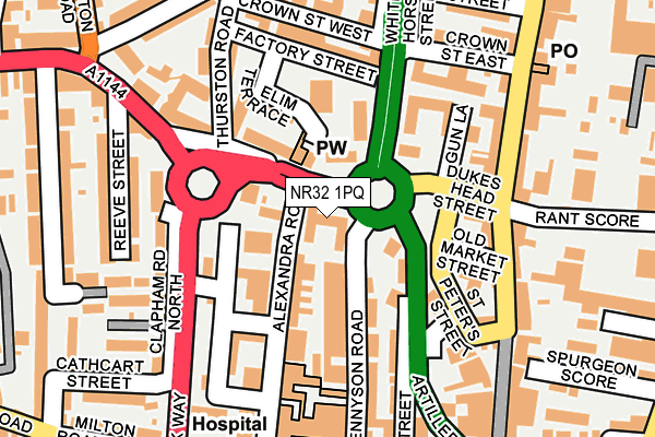 NR32 1PQ map - OS OpenMap – Local (Ordnance Survey)