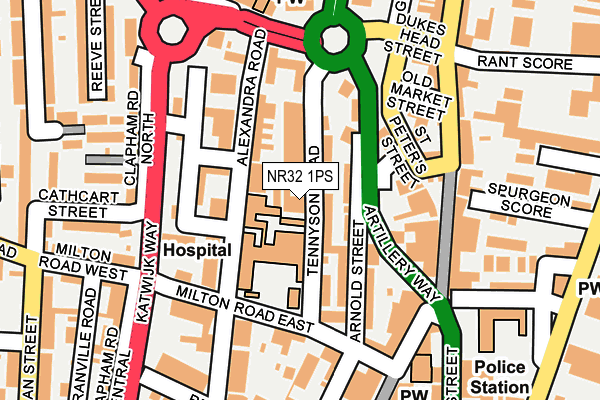 NR32 1PS map - OS OpenMap – Local (Ordnance Survey)