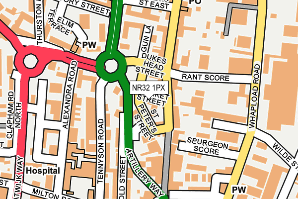 NR32 1PX map - OS OpenMap – Local (Ordnance Survey)
