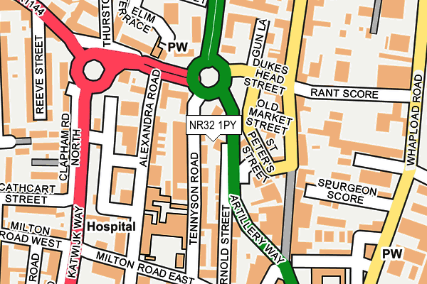 NR32 1PY map - OS OpenMap – Local (Ordnance Survey)