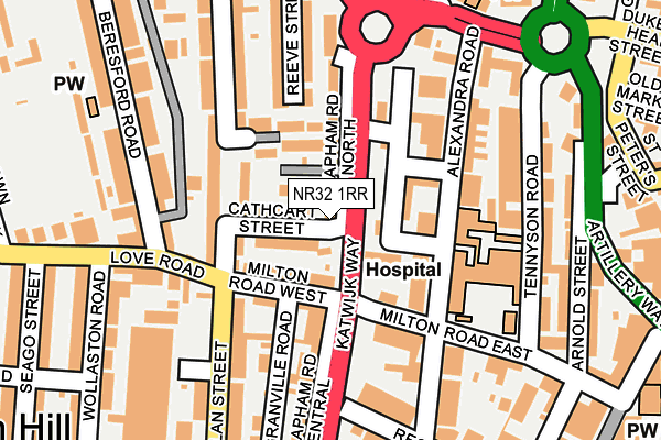 NR32 1RR map - OS OpenMap – Local (Ordnance Survey)