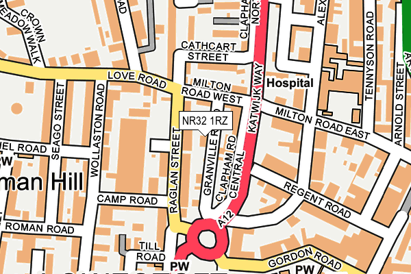 NR32 1RZ map - OS OpenMap – Local (Ordnance Survey)