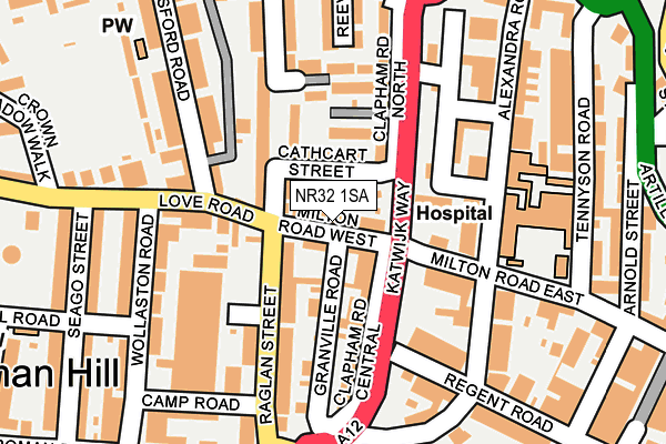 NR32 1SA map - OS OpenMap – Local (Ordnance Survey)