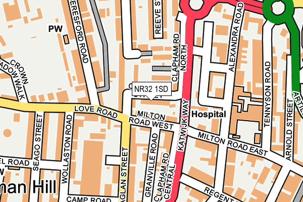 NR32 1SD map - OS OpenMap – Local (Ordnance Survey)