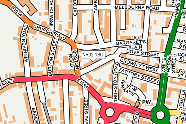 NR32 1SQ map - OS OpenMap – Local (Ordnance Survey)