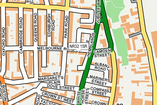 NR32 1SR map - OS OpenMap – Local (Ordnance Survey)
