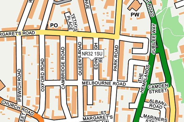 NR32 1SU map - OS OpenMap – Local (Ordnance Survey)