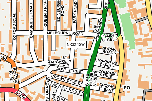 NR32 1SW map - OS OpenMap – Local (Ordnance Survey)