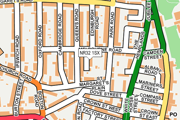 NR32 1SX map - OS OpenMap – Local (Ordnance Survey)