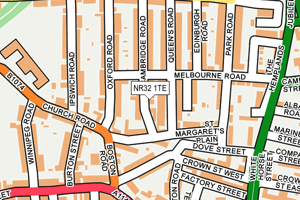 NR32 1TE map - OS OpenMap – Local (Ordnance Survey)