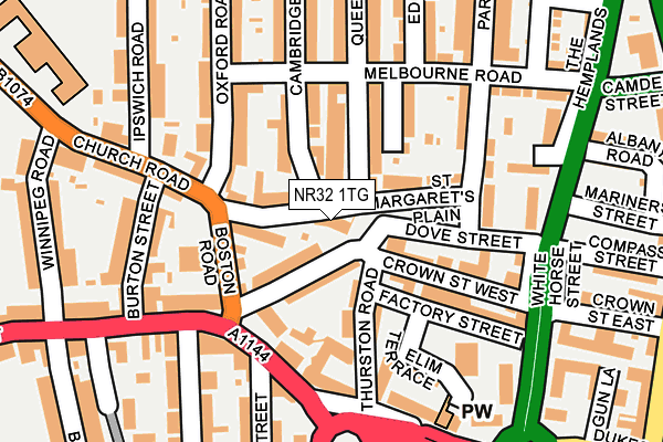 NR32 1TG map - OS OpenMap – Local (Ordnance Survey)