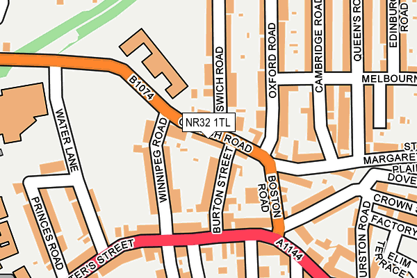 NR32 1TL map - OS OpenMap – Local (Ordnance Survey)