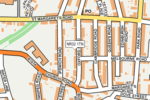 NR32 1TN map - OS OpenMap – Local (Ordnance Survey)