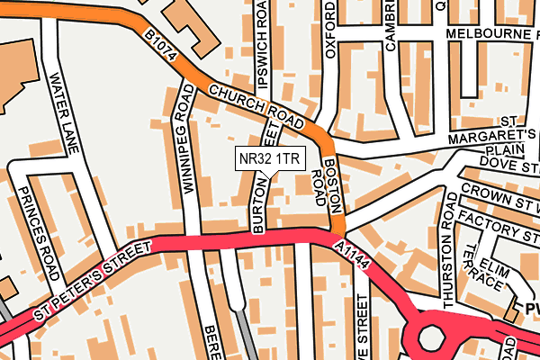 NR32 1TR map - OS OpenMap – Local (Ordnance Survey)