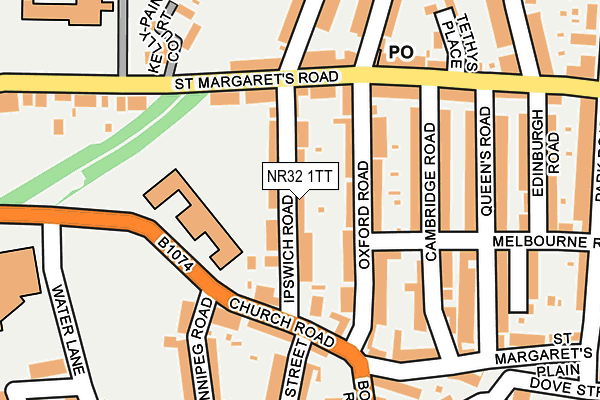 NR32 1TT map - OS OpenMap – Local (Ordnance Survey)