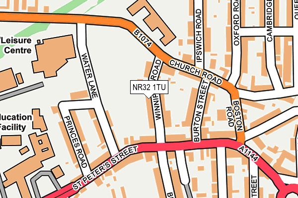 NR32 1TU map - OS OpenMap – Local (Ordnance Survey)