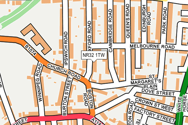 NR32 1TW map - OS OpenMap – Local (Ordnance Survey)